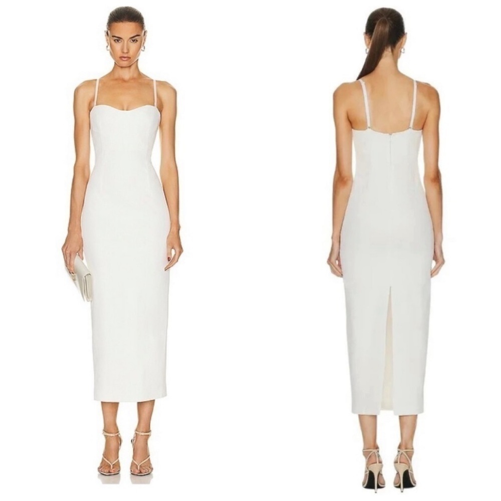 NEW SIMKHAI Caspian Bustier Dress in White